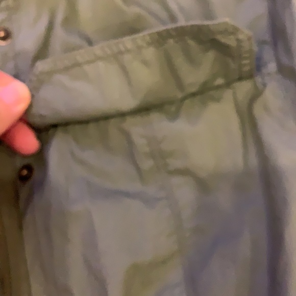 J Crew army green hooded jacket - Picture 6 of 8